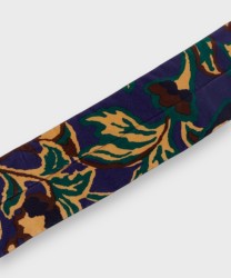 Mantero Swing double face velvet and silk collar, blue