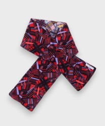 Mantero Swing collo double face velluto e seta, rosso