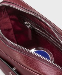 Montegrappa Signet pochette a mano in pelle saffiano bordeaux