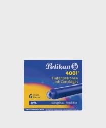 Pelikan 4001 cartucce 6 inchiostro per stilografica, blu royal