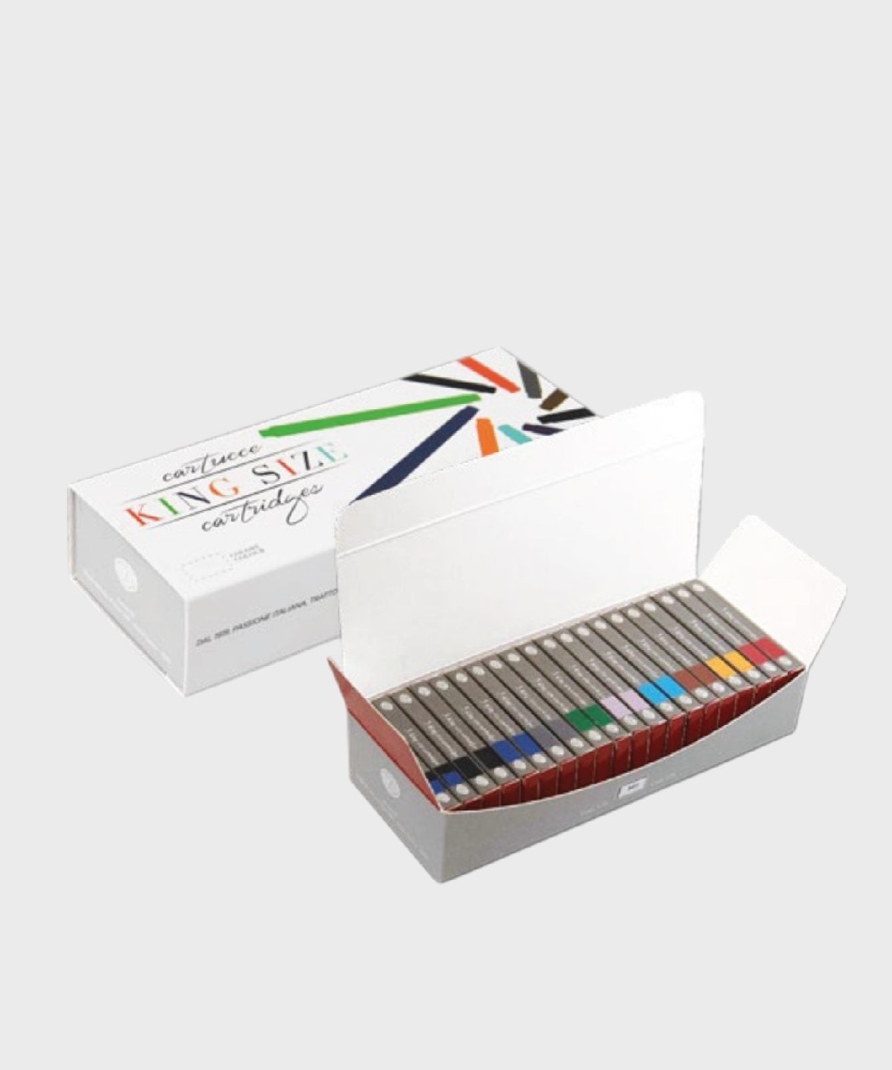 Aurora 5-cartridge case King, red fountain pen ink