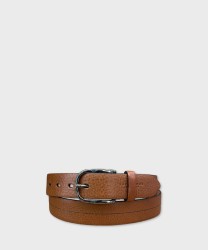 The Bridge Brunelleschi belt with ruthenium buckle, brown