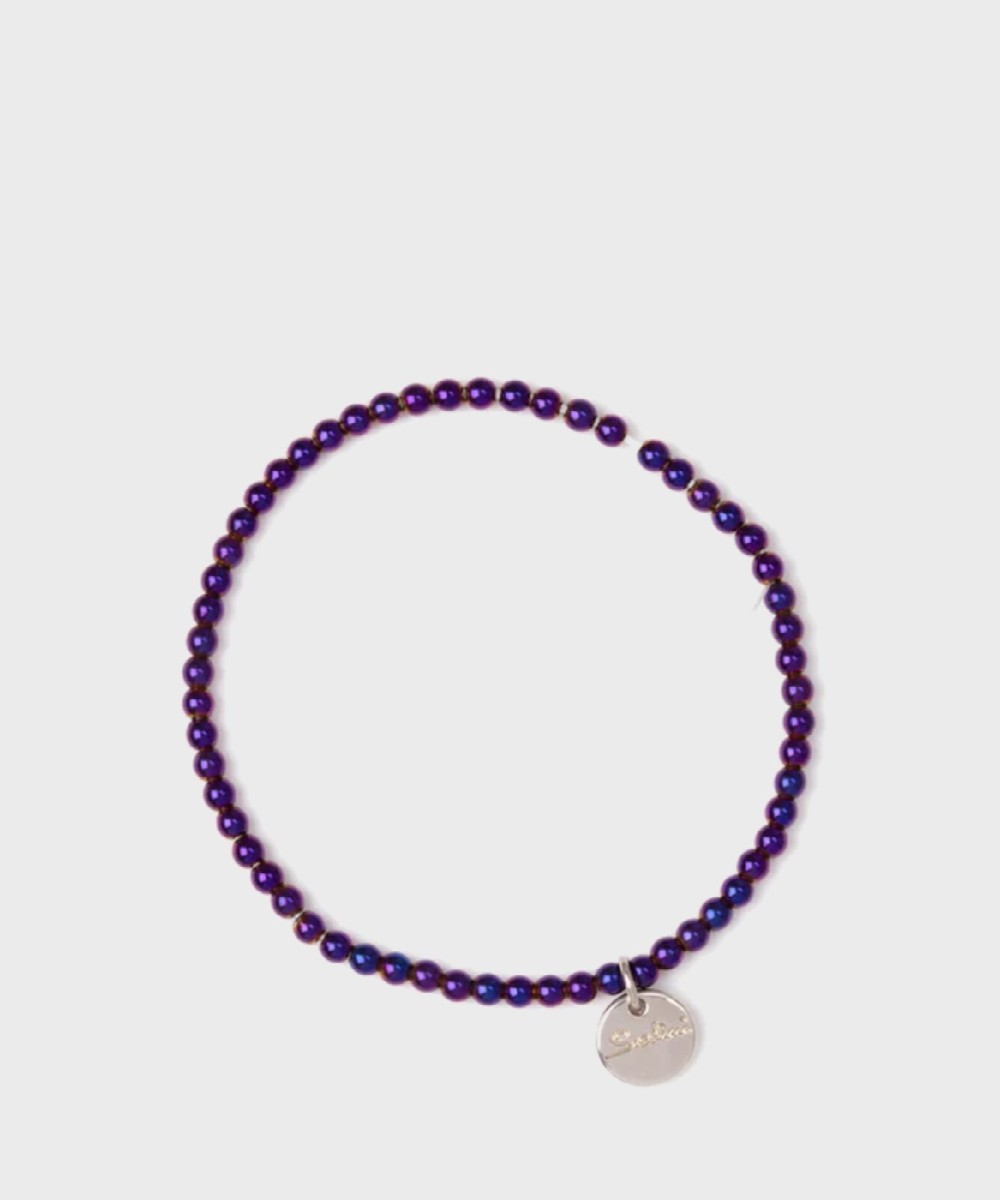 Sodini Crypto elastic bracelet with small purple ball
