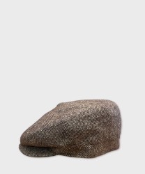 Borsalino Cesare coppola 8-panel wool cap, brown
