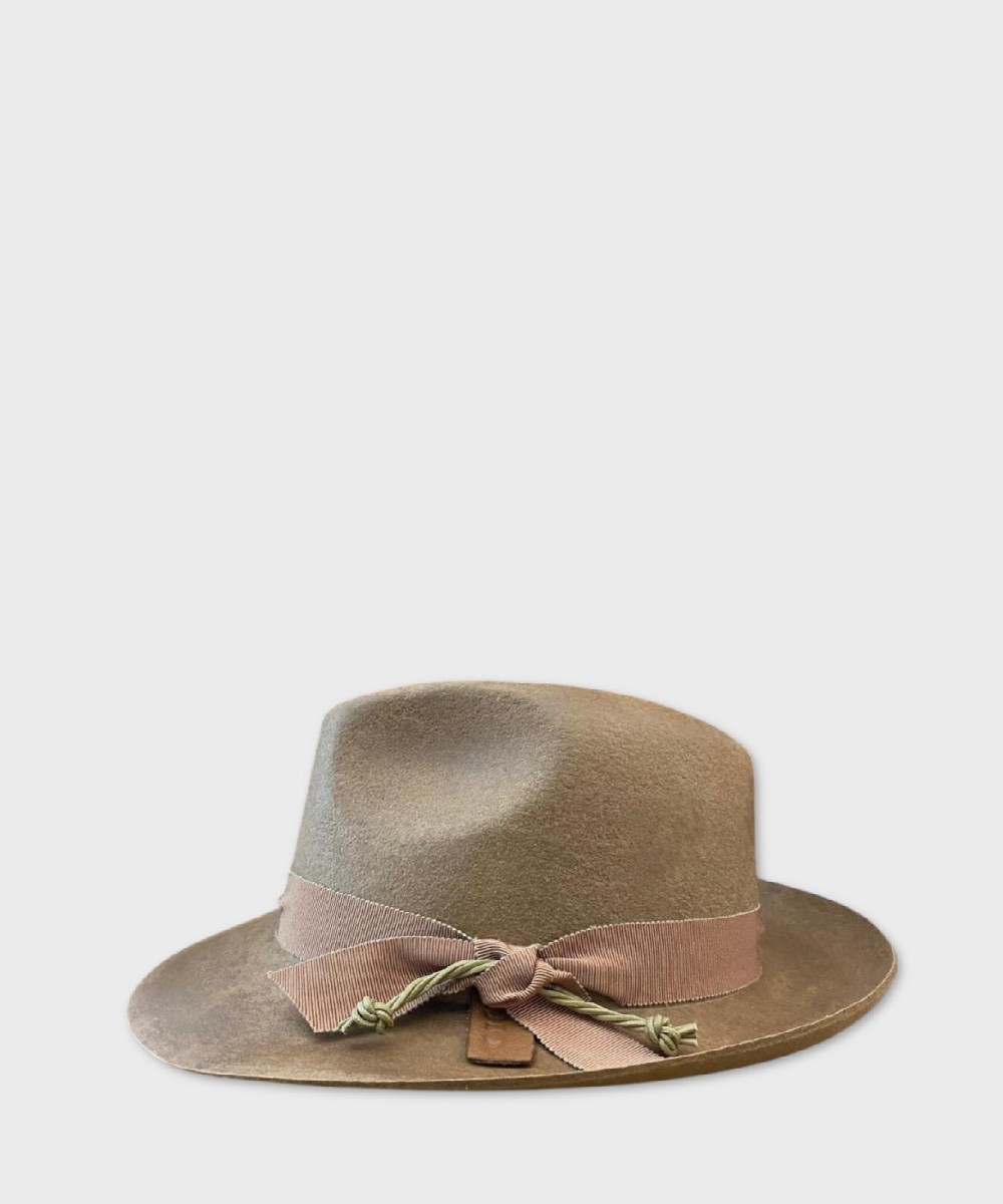 Catarzi Bowie waxed felt hat with knotted...