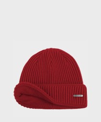 Stetson Beanie Merino Wool Hat, Cherry Red