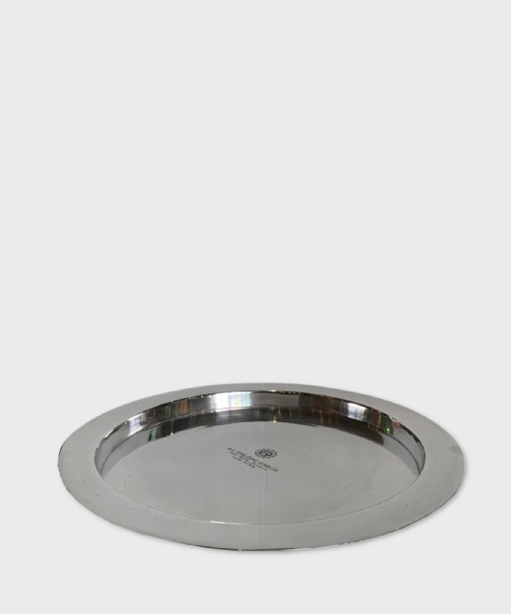 AG Spalding & Bros Plate round in alluminio
