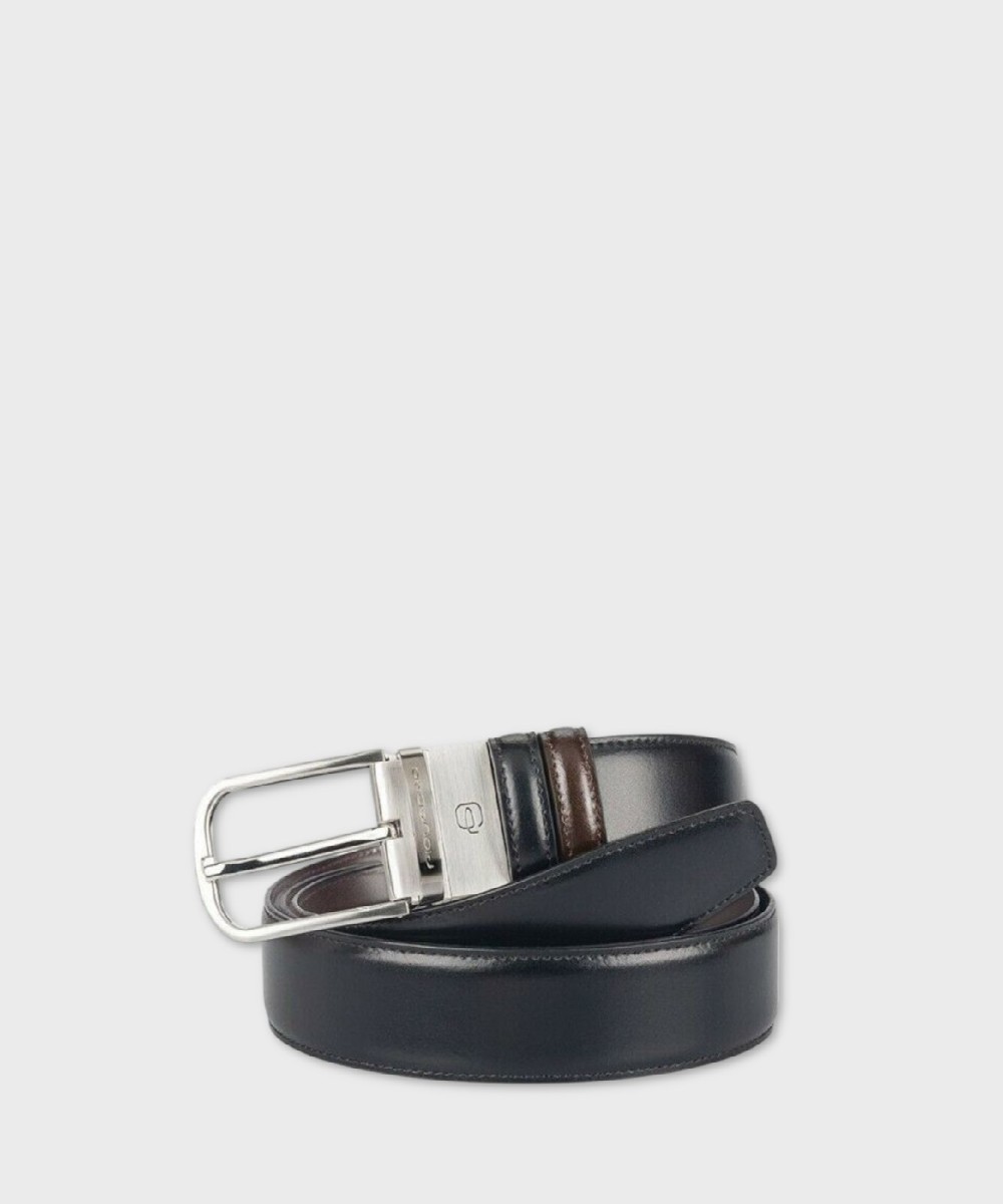 Piquadro C11 reversible belt, black mahogany
