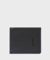 Piquadro Atlas wallet with coin purse, 3 cc, black