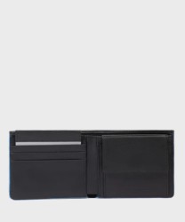 Piquadro Atlas wallet with coin purse, 3 cc, black