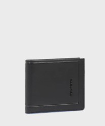 Piquadro Atlas wallet with coin purse, 3 cc, black