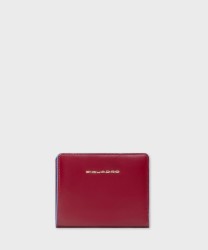 Piquadro Blue Square portafogli con portamonete, rosso