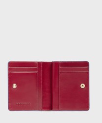 Piquadro Blue Square portafogli con portamonete, rosso