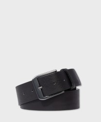Piquadro Black Square belt with pin buckle, black