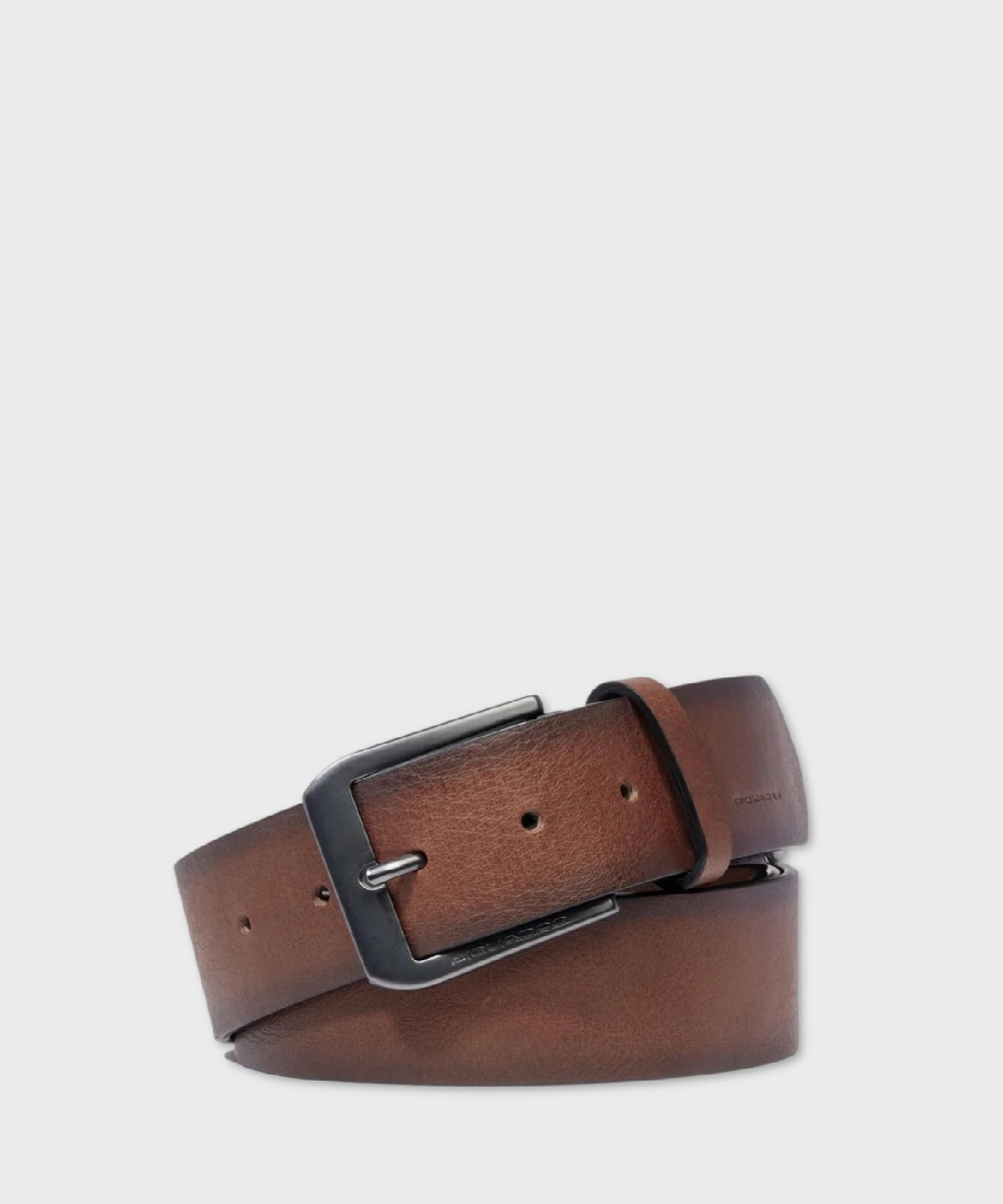 Piquadro Black Square belt with pin buckle,...