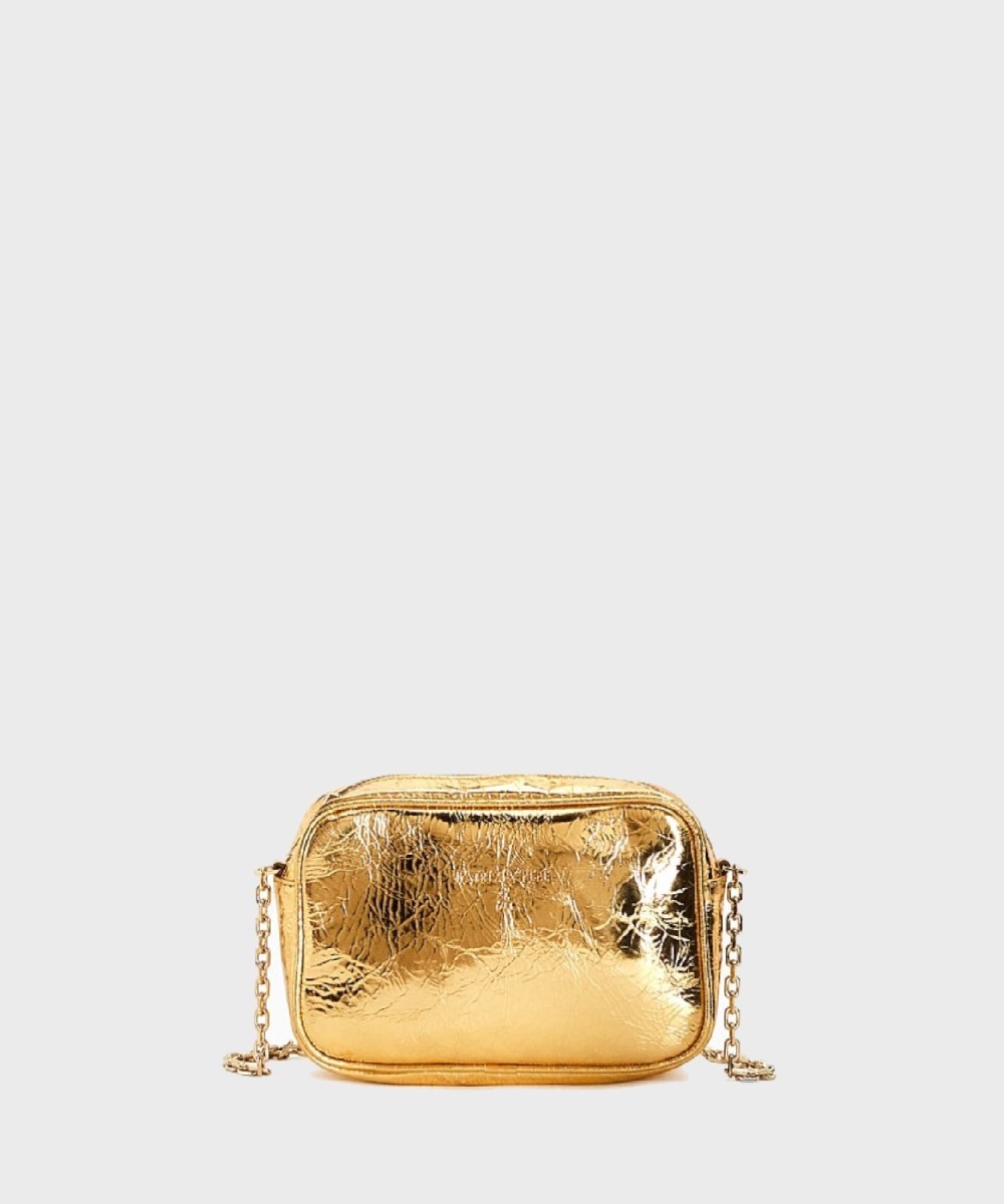 Patrizia Pepe borsa camera case in pelle oro...