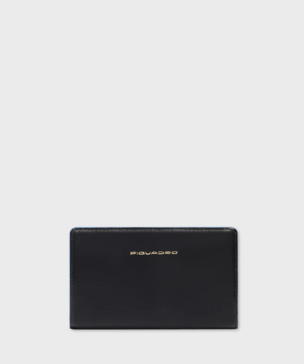 Piquadro Blue Square medium wallet with coin...