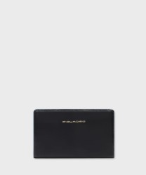 Piquadro Blue Square wallet with coin purse, black