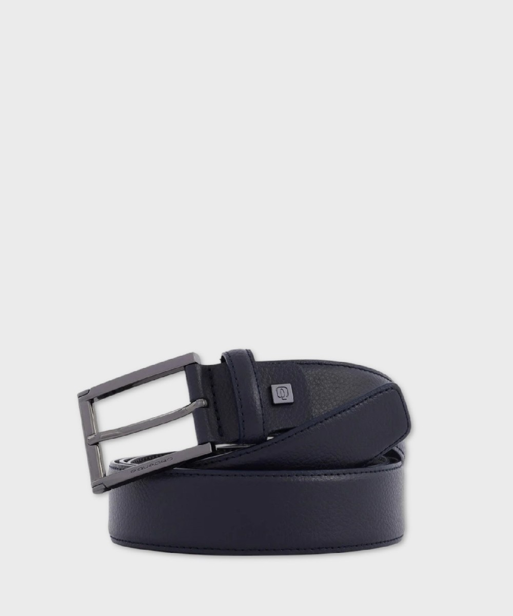 Piquadro Modus belt with rectangular buckle, blue