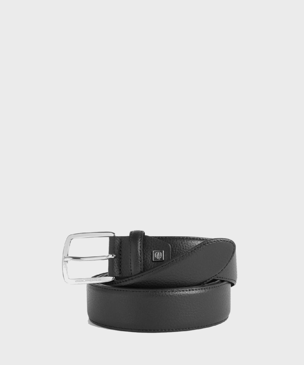 Piquadro Modus belt with rectangular buckle, black