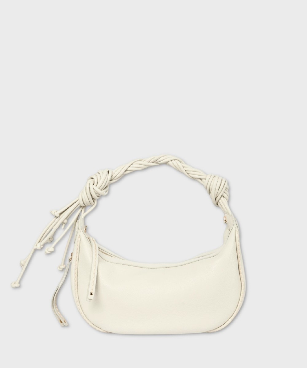 Visona Tracy borsa a spalla in pelle bianco latte