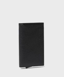 Piquadro Black Square compact wallet slim 6 cc, black
