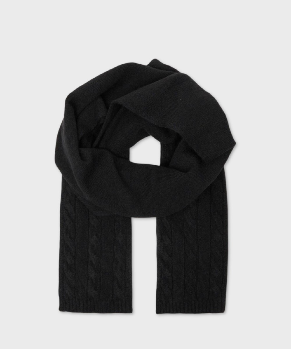 Marella Giambo jersey knit scarf, braids, wool,...