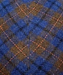 Borsalino wool cap, blue check