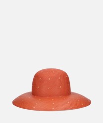Borsalino Violet cappello Panama in paglia a fantasia pois