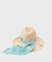 Borsalino Panama Quito hat in raffia with wide brim, ribbon