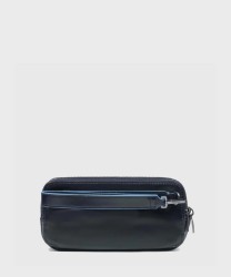 Piquadro Blue Square pochette a mano, 3 scomparti, blu