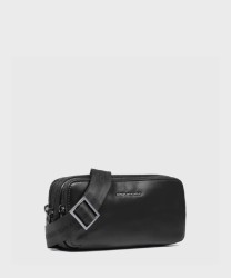 Piquadro Blue Square clutch bag, 3 compartments, black