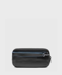 Piquadro Blue Square pochette a mano, 3 scomparti, nero