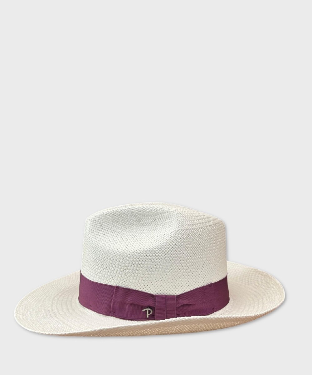 Panizza cappello Panama in paglia bianco,...