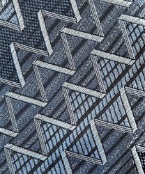Missoni three-fold silk chevron tie, grey