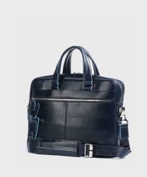 Piquadro Blue Square PC and iPad briefcase, 2 handles, front