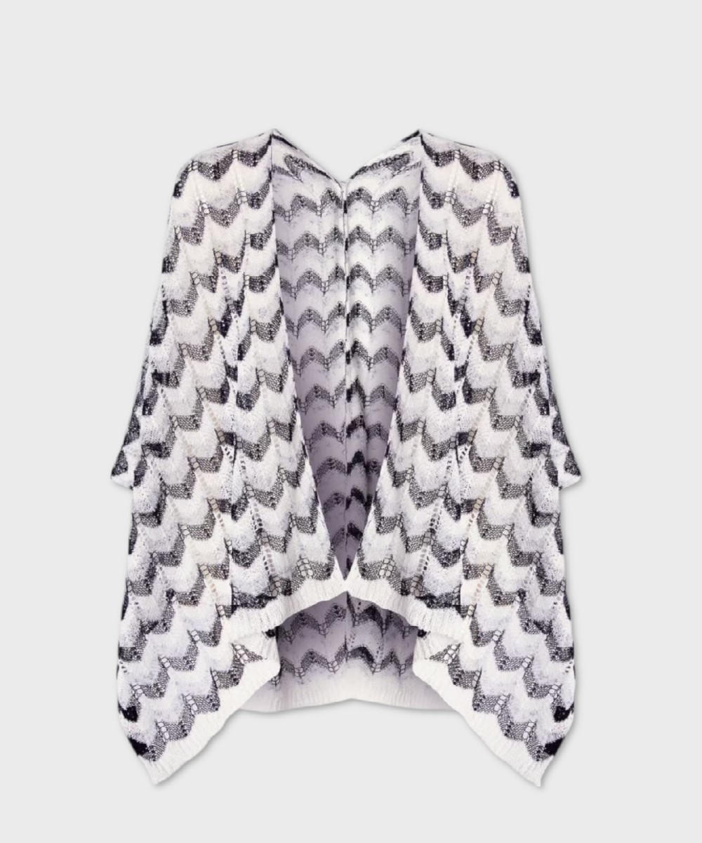 Missoni mantella in misto cotone zig zag...