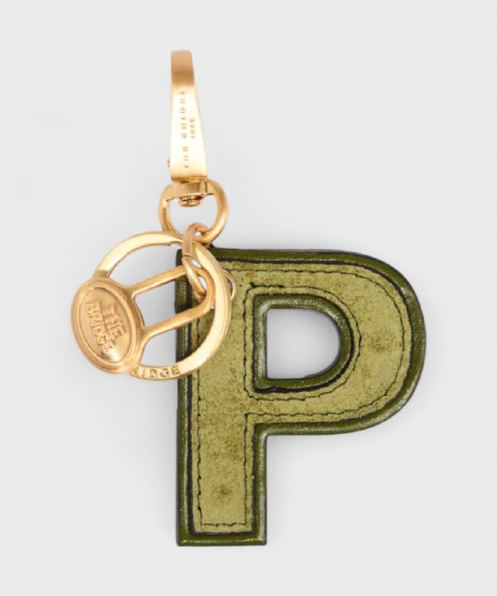 The Bridge Duccio keychain letter P, cypress green