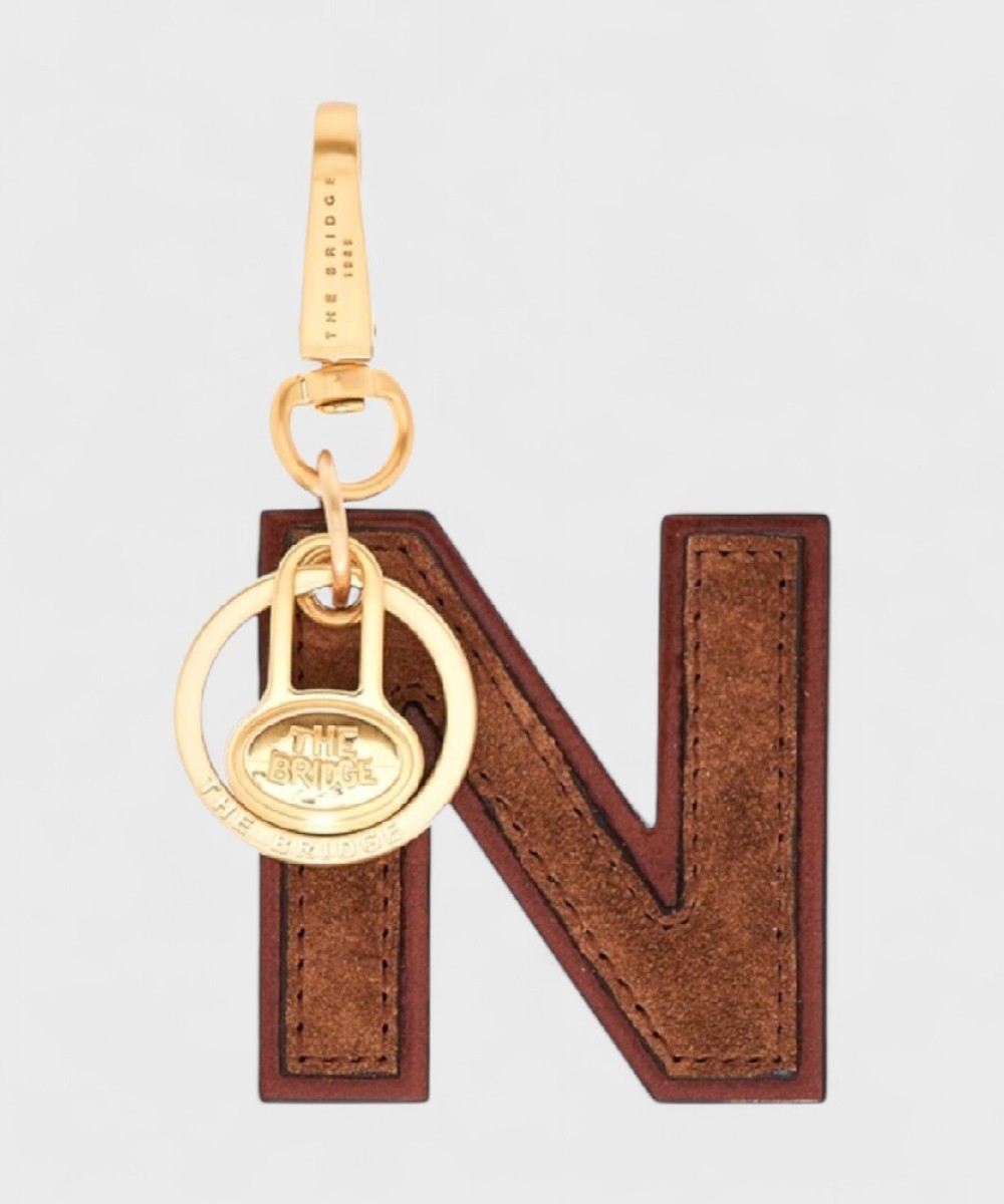 The Bridge Duccio key ring letter N, brown