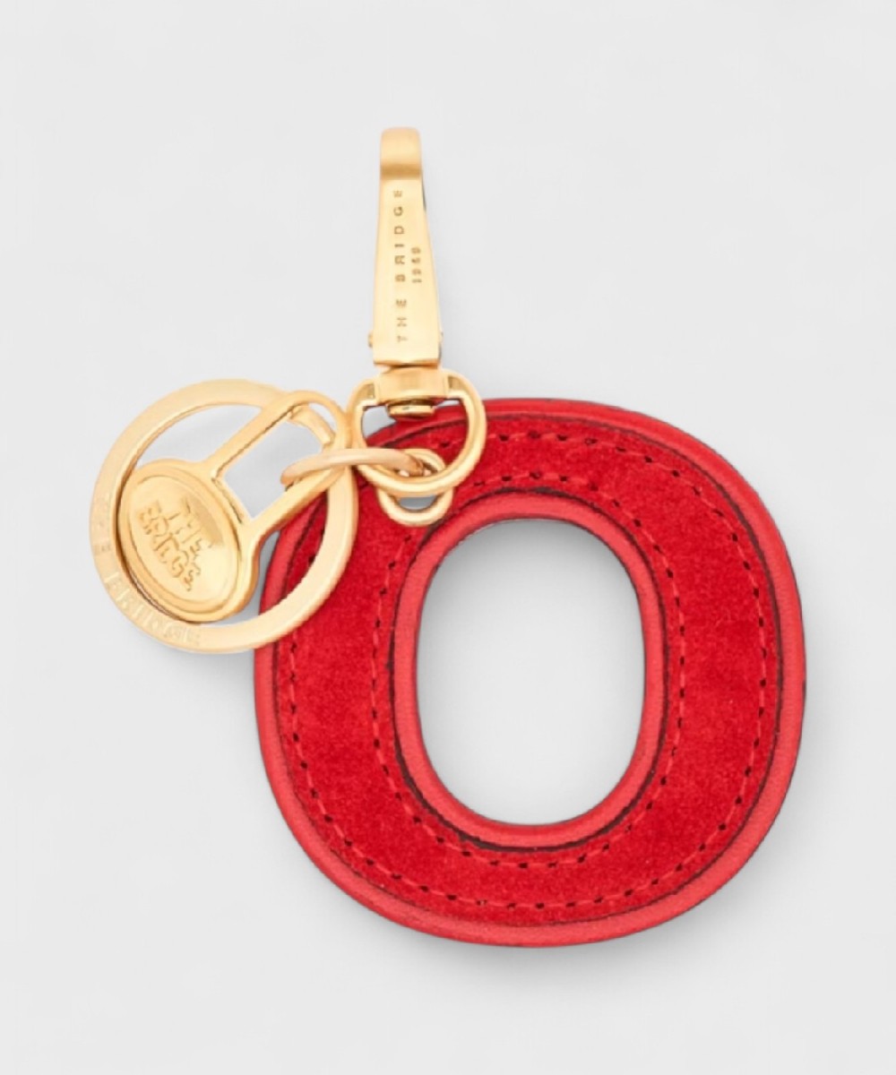 The Bridge Duccio keychain letter O, cherry red