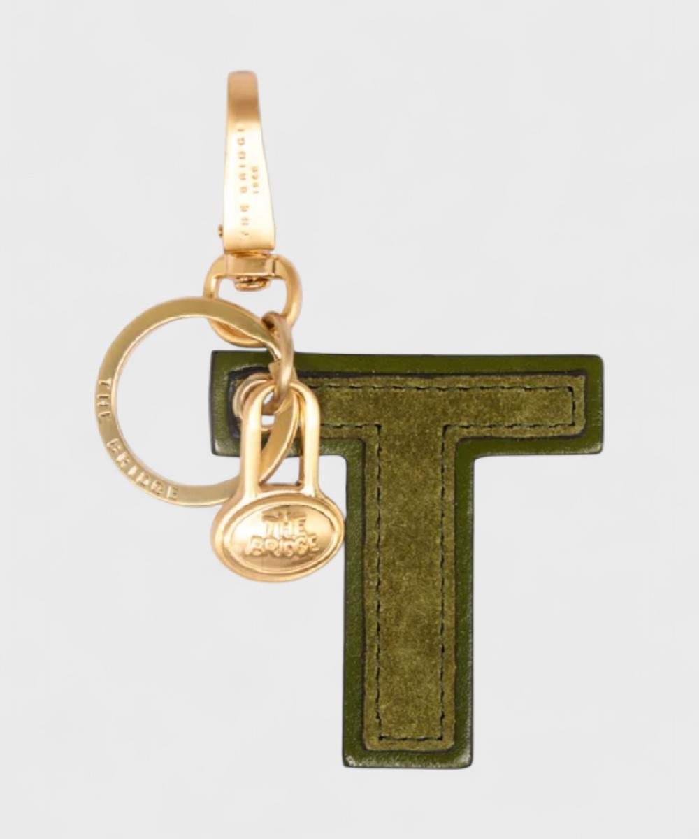 The Bridge Duccio keychain letter T, cypress green