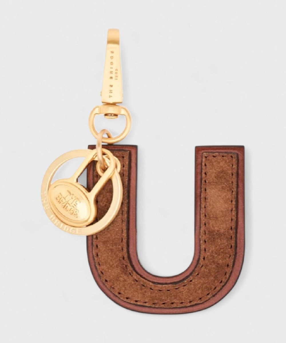 The Bridge Duccio key ring letter U, brown