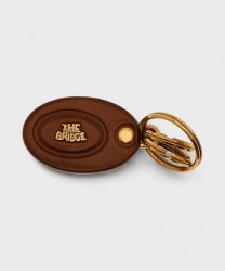 The Bridge Story 3-Ring Keychain, Brown with Gold Logo