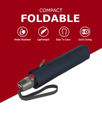 Knirps T200 duomatic umbrella, anti-tip, red