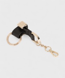 Piquadro Circle pendant key ring with snap hook and