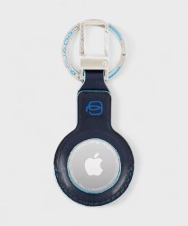 Piquadro Blue Square key ring for airtag, blue