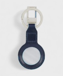 Piquadro Blue Square key ring for airtag, blue