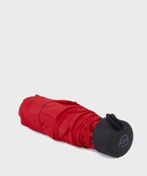 Piquadro mini manual umbrella with hard case, red