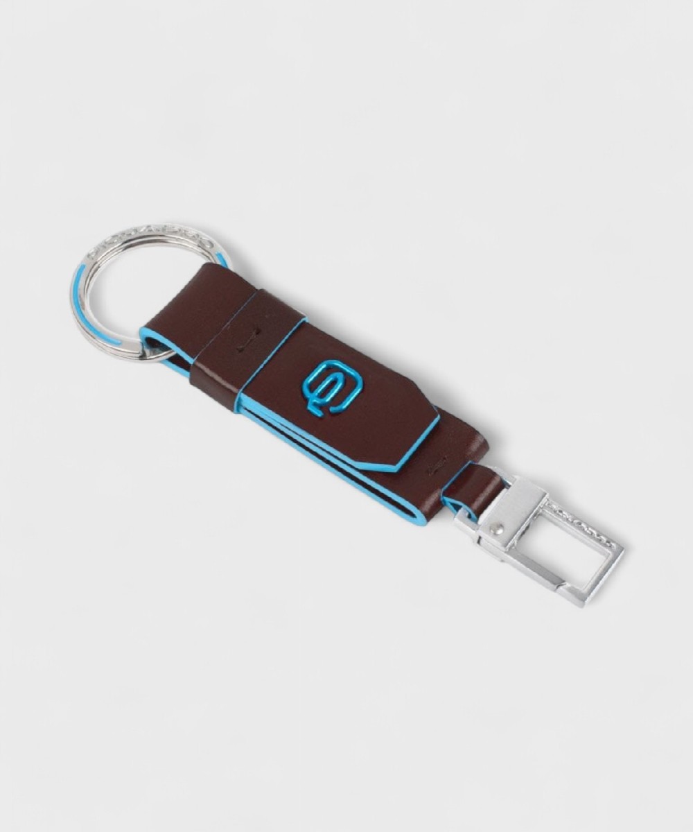 Piquadro Blue Square portachiavi in pelle con...