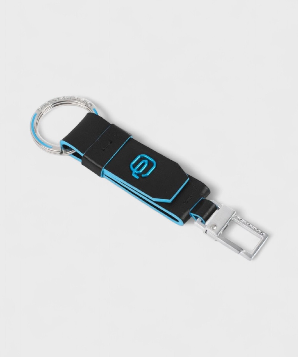 Piquadro Blue Square portachiavi in pelle con...